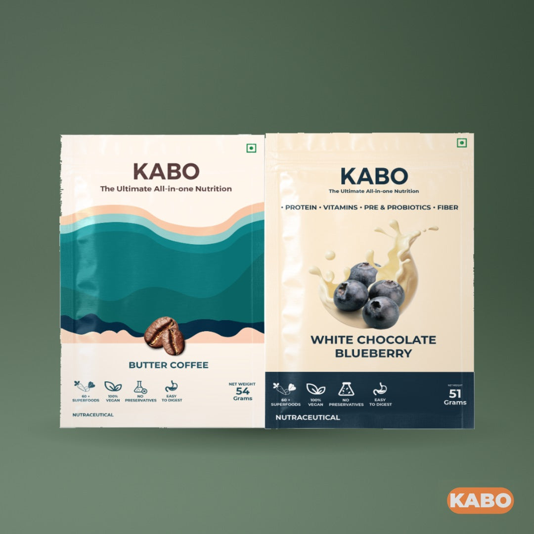 KABO Assorted Pack: Butter Coffee and White Chocolate Blueberry single-serve sachets